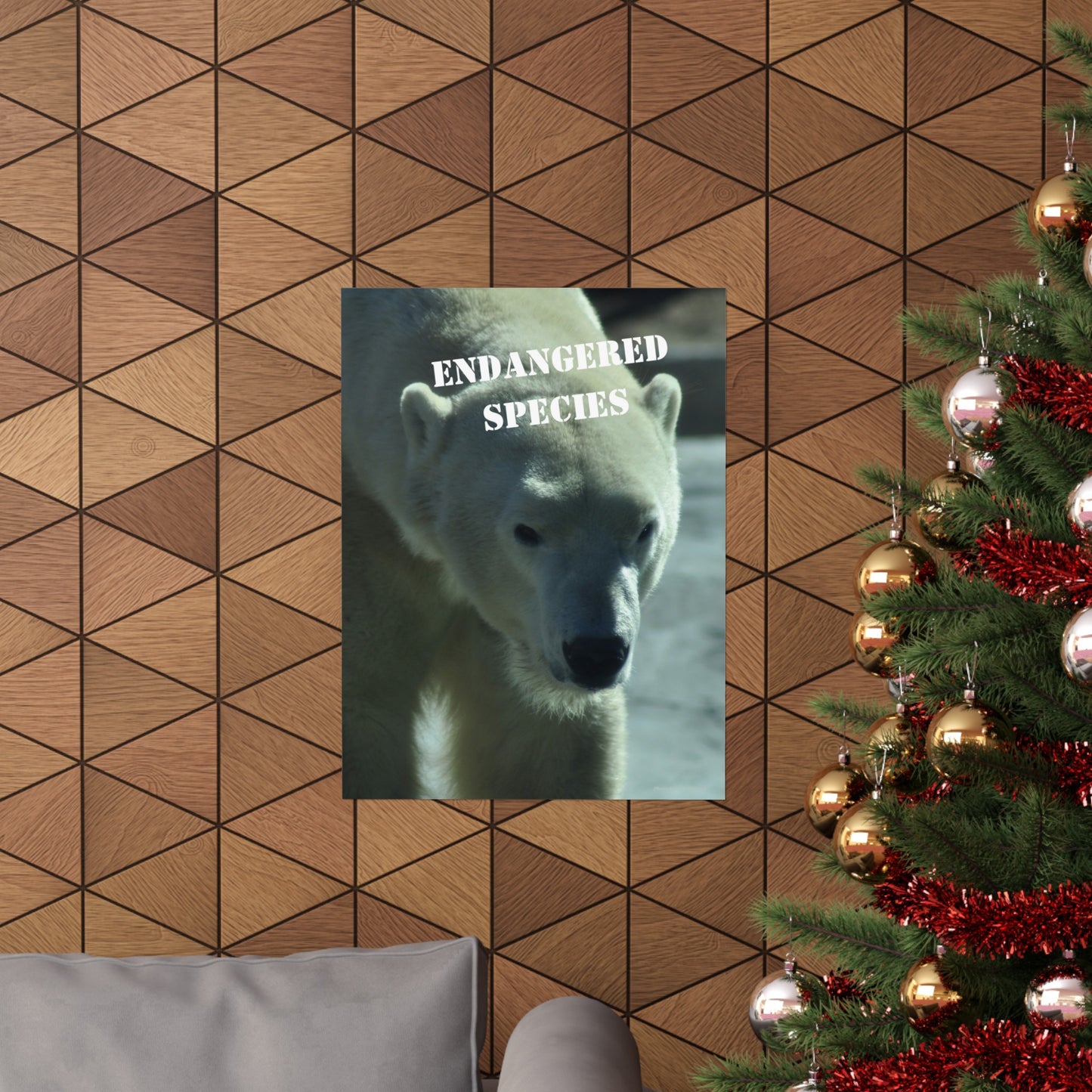 Polar Bear Poster, Endangered Species Wall Art, Endangered Animals, Not AI, Photo by A. B. Petrow