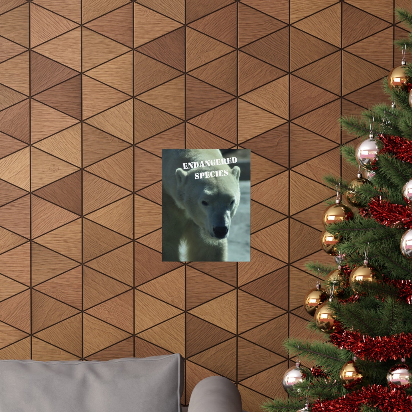 Polar Bear Poster, Endangered Species Wall Art, Endangered Animals, Not AI, Photo by A. B. Petrow