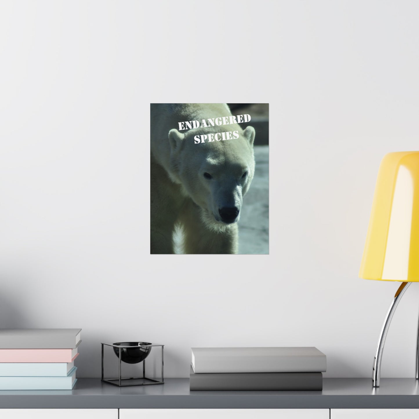 Polar Bear Poster, Endangered Species Wall Art, Endangered Animals, Not AI, Photo by A. B. Petrow