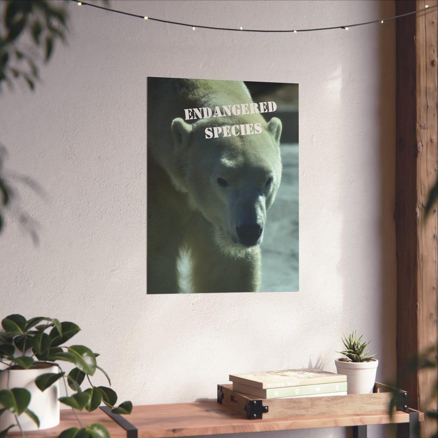Polar Bear Poster, Endangered Species Wall Art, Endangered Animals, Not AI, Photo by A. B. Petrow