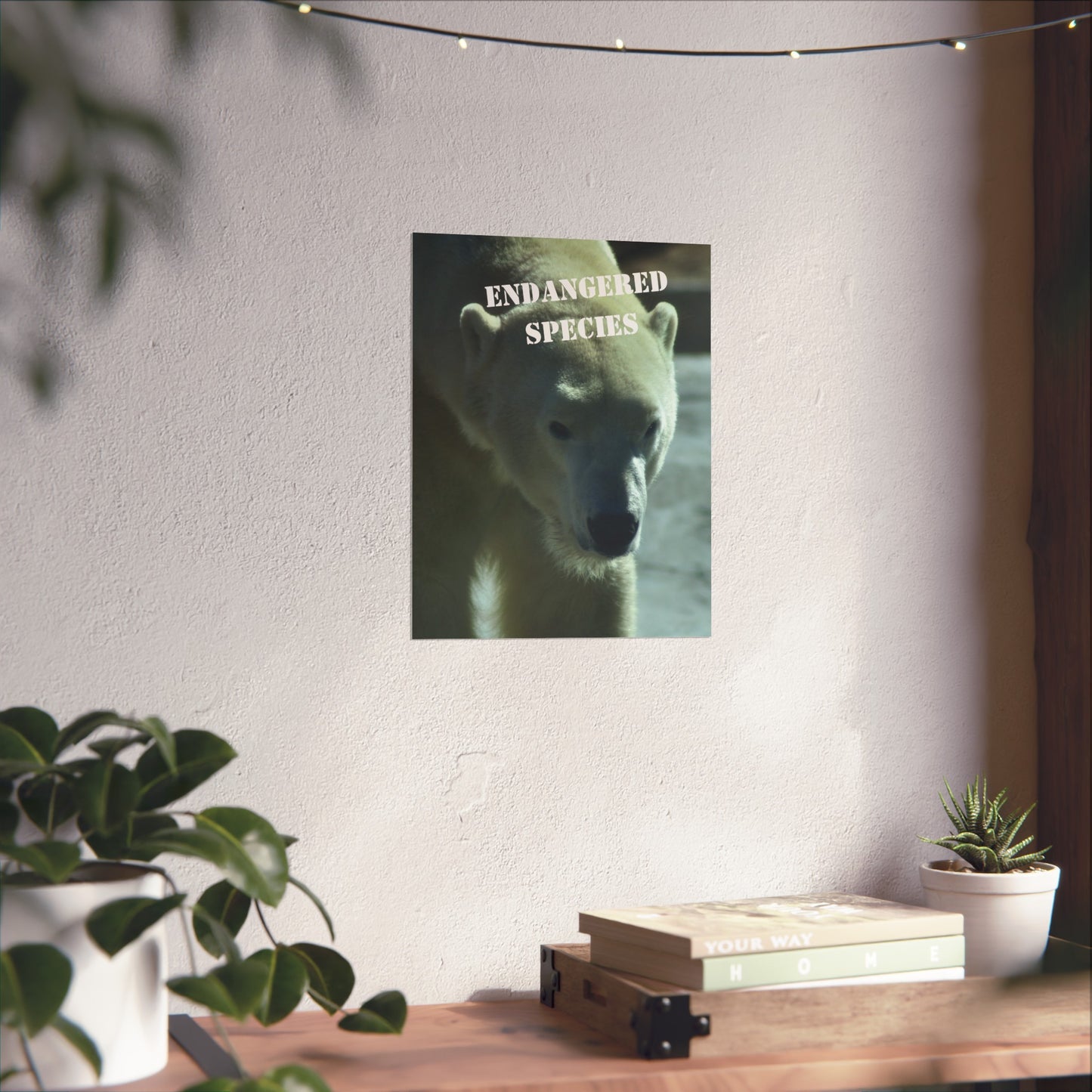 Polar Bear Poster, Endangered Species Wall Art, Endangered Animals, Not AI, Photo by A. B. Petrow