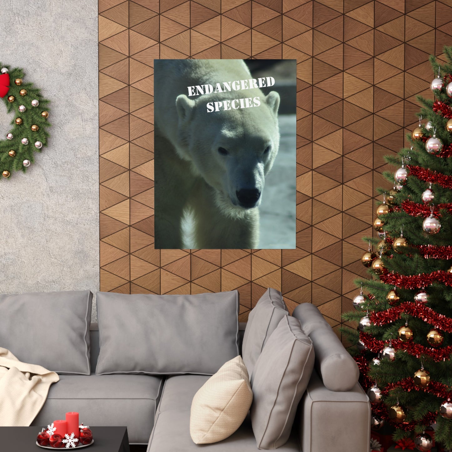 Polar Bear Poster, Endangered Species Wall Art, Endangered Animals, Not AI, Photo by A. B. Petrow