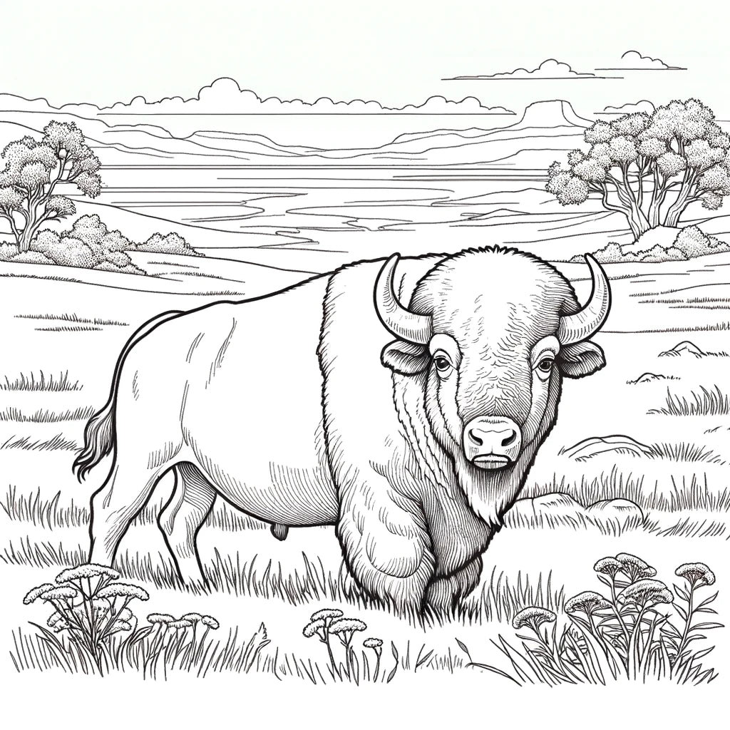 Buffalo Bison Necklace Recycled Sterling Silver .925 Cable Chain Vulnerable Species