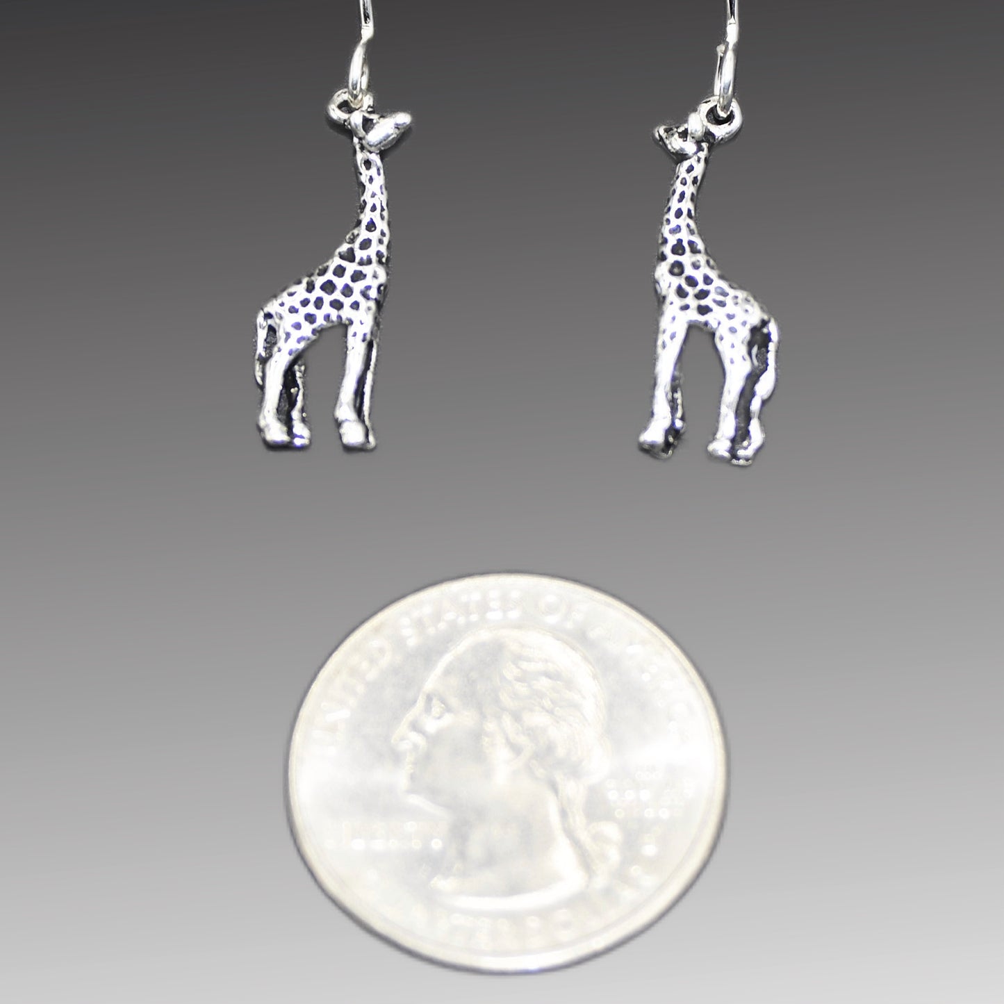 Giraffe Earrings, intricately designed Handcrafted Silver Jewelry Vulnerable Species