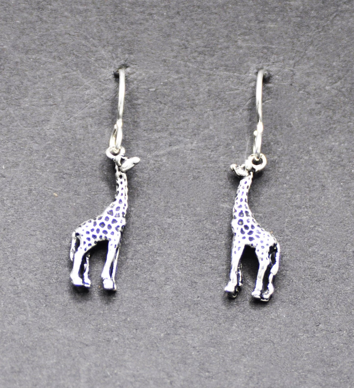 Giraffe Earrings, intricately designed Handcrafted Silver Jewelry Vulnerable Species