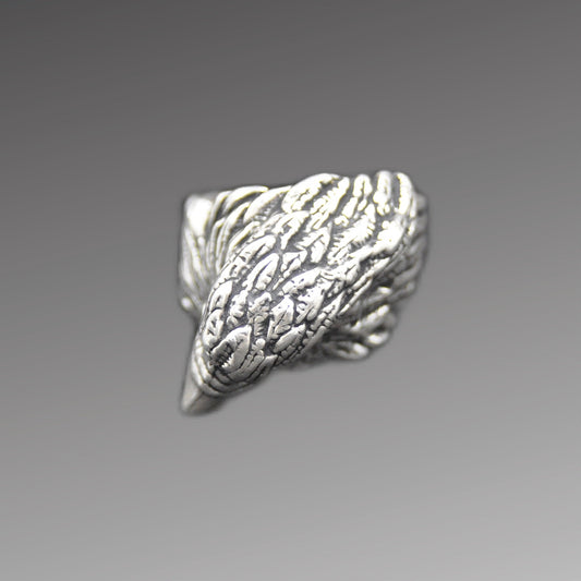 Hawk Ring, Sterling Silver Hawk, Size 9 through 15, endangered species.