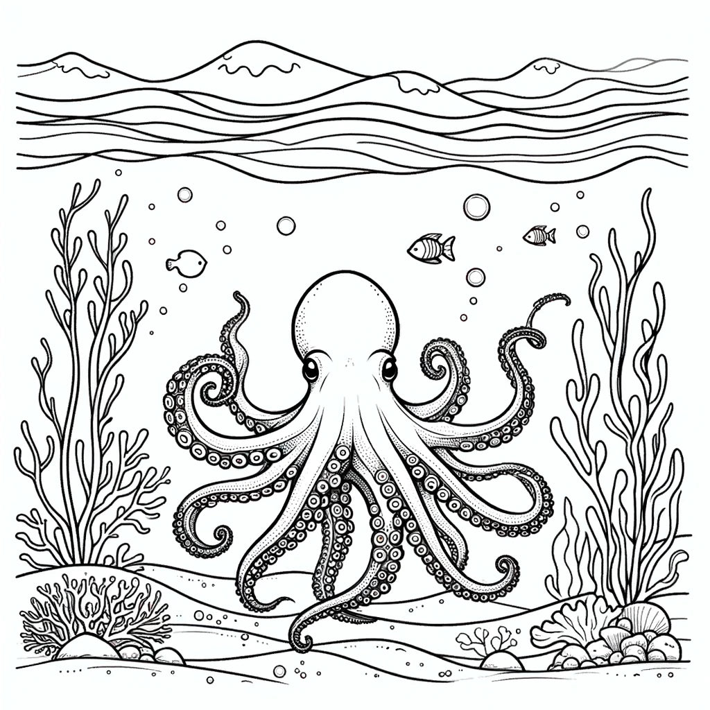 Octopus Pendant Recycled Sterling Silver .925 18 Inch Cable Chain Endangered Species