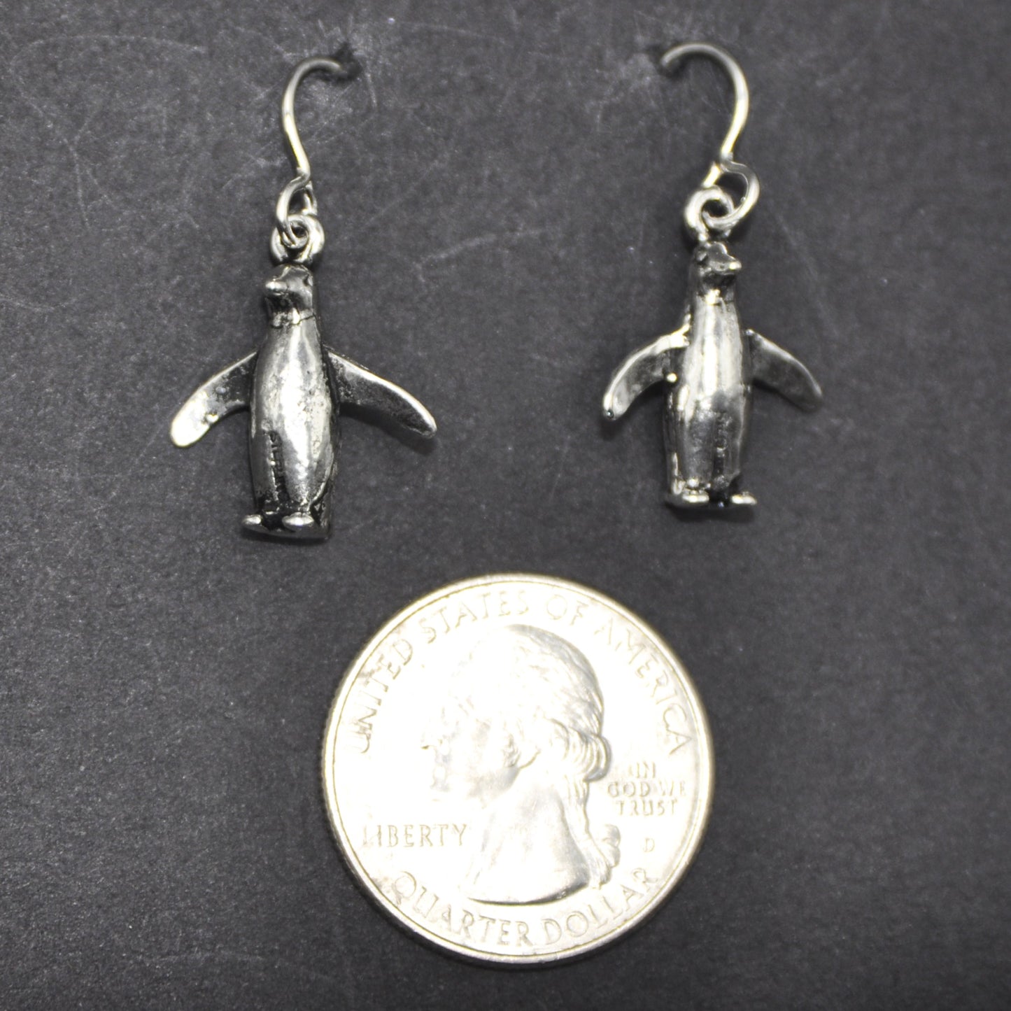 Penguin Earrings, intricately designed Handcrafted Silver Jewelry Endangered Species