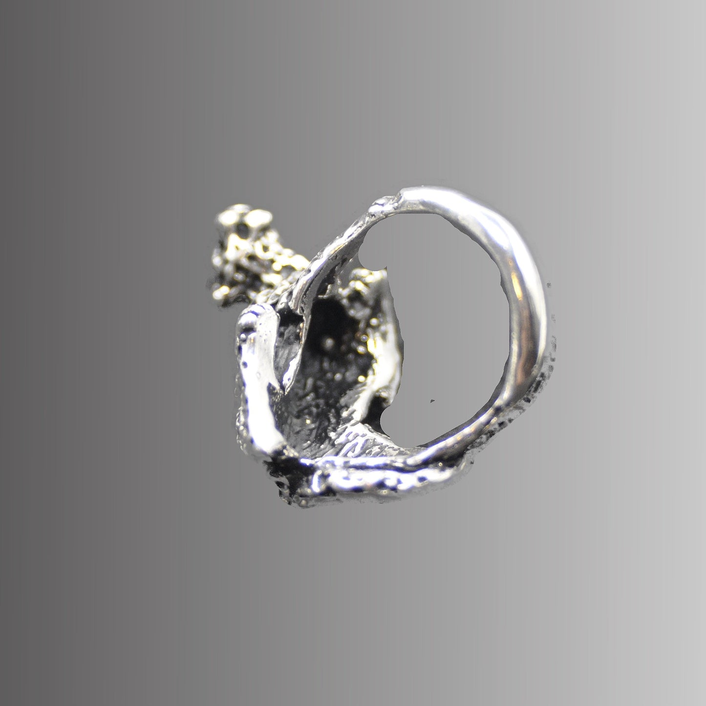 Snow Leopard Ring, Sterling Silver, .925, Endangered Species. Size 5-9 available