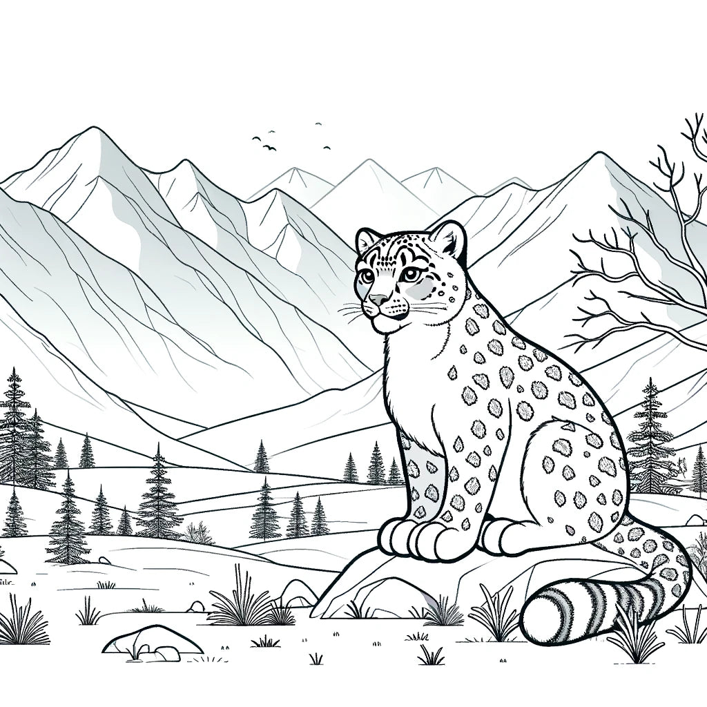 Snow Leopard Ring, Sterling Silver, .925, Endangered Species. Size 5-9 available