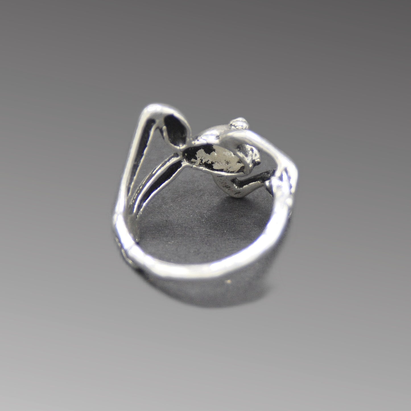 Tree Frog Ring Sterling Silver Endangered Species Handcrafted Size 6-10