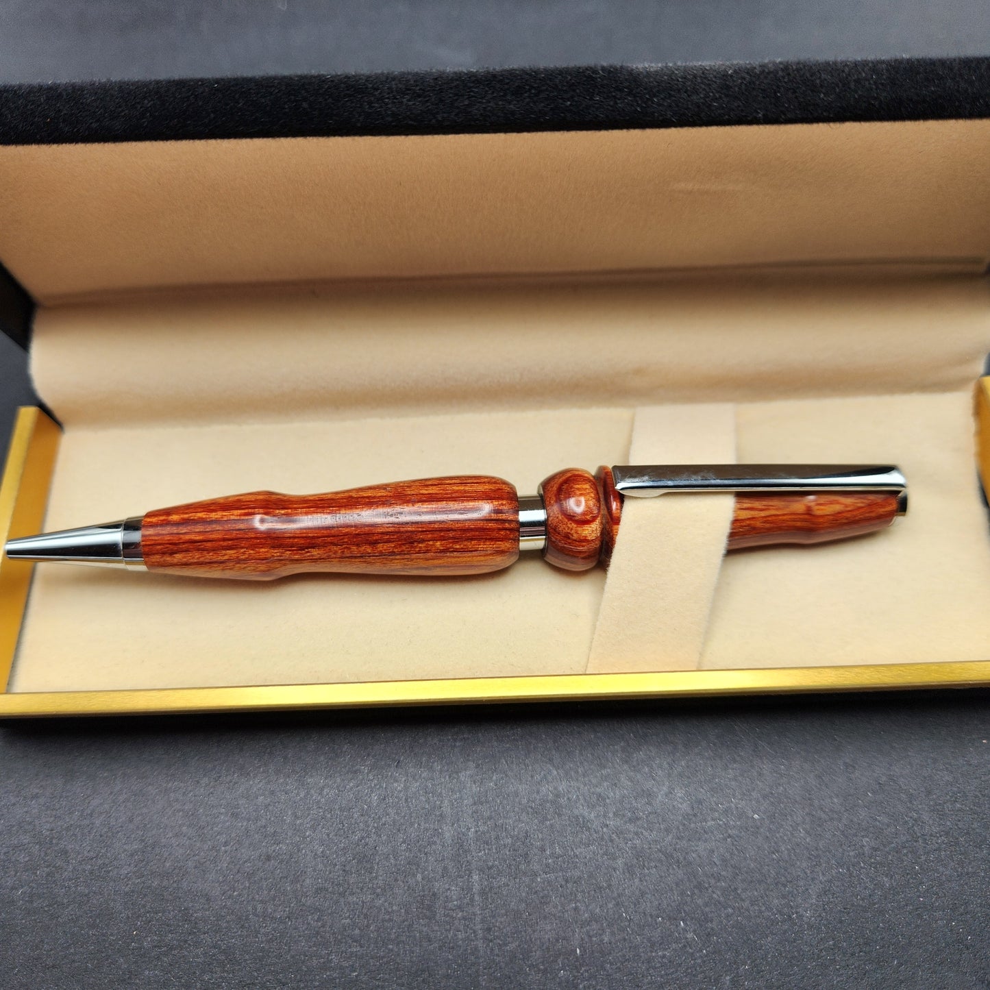 Wood Cross Pen Orange with free engraving, free gift box, and free shipping!