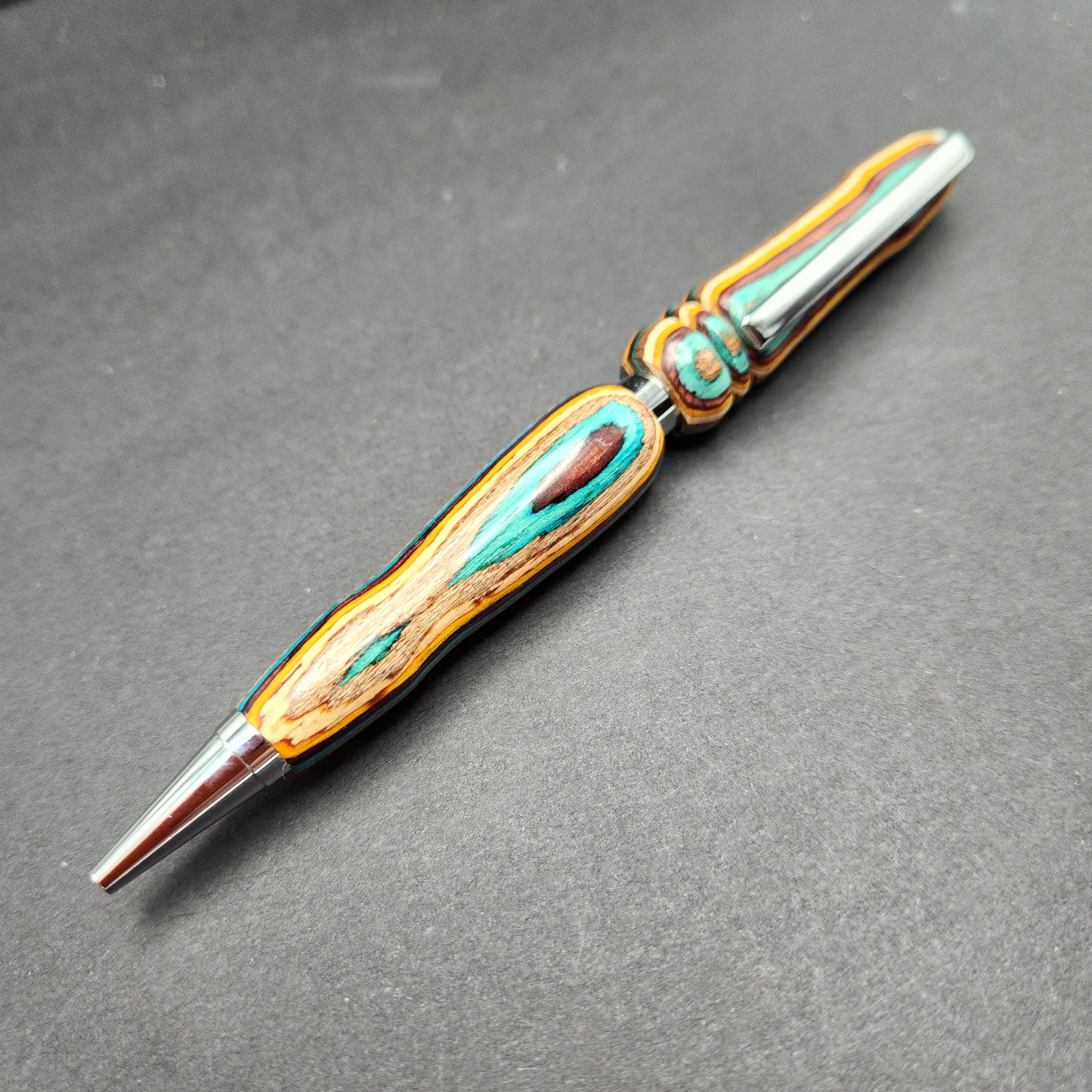 Wood Cross Pen Turquoise with free engraving, free gift box, and free shipping!