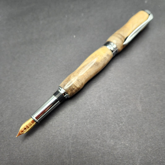 Wood Fountain Pen Buckeye Burl with free engraving, free gift box, and free shipping!