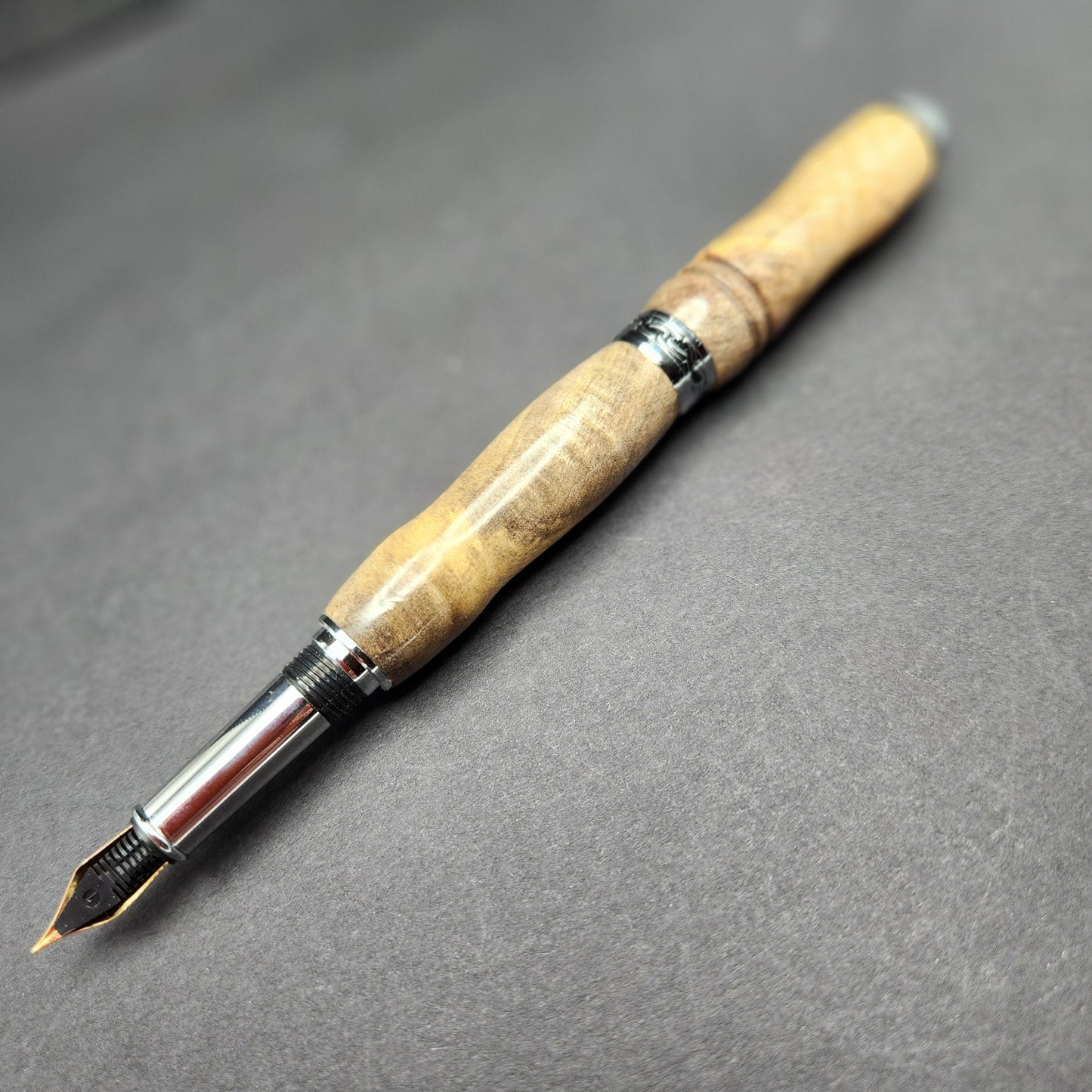 Wood Fountain Pen Buckeye Burl with free engraving, free gift box, and free shipping!