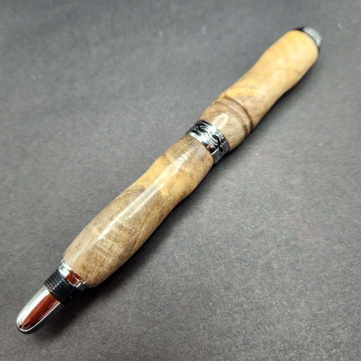 Wood Fountain Pen Buckeye Burl with free engraving, free gift box, and free shipping!