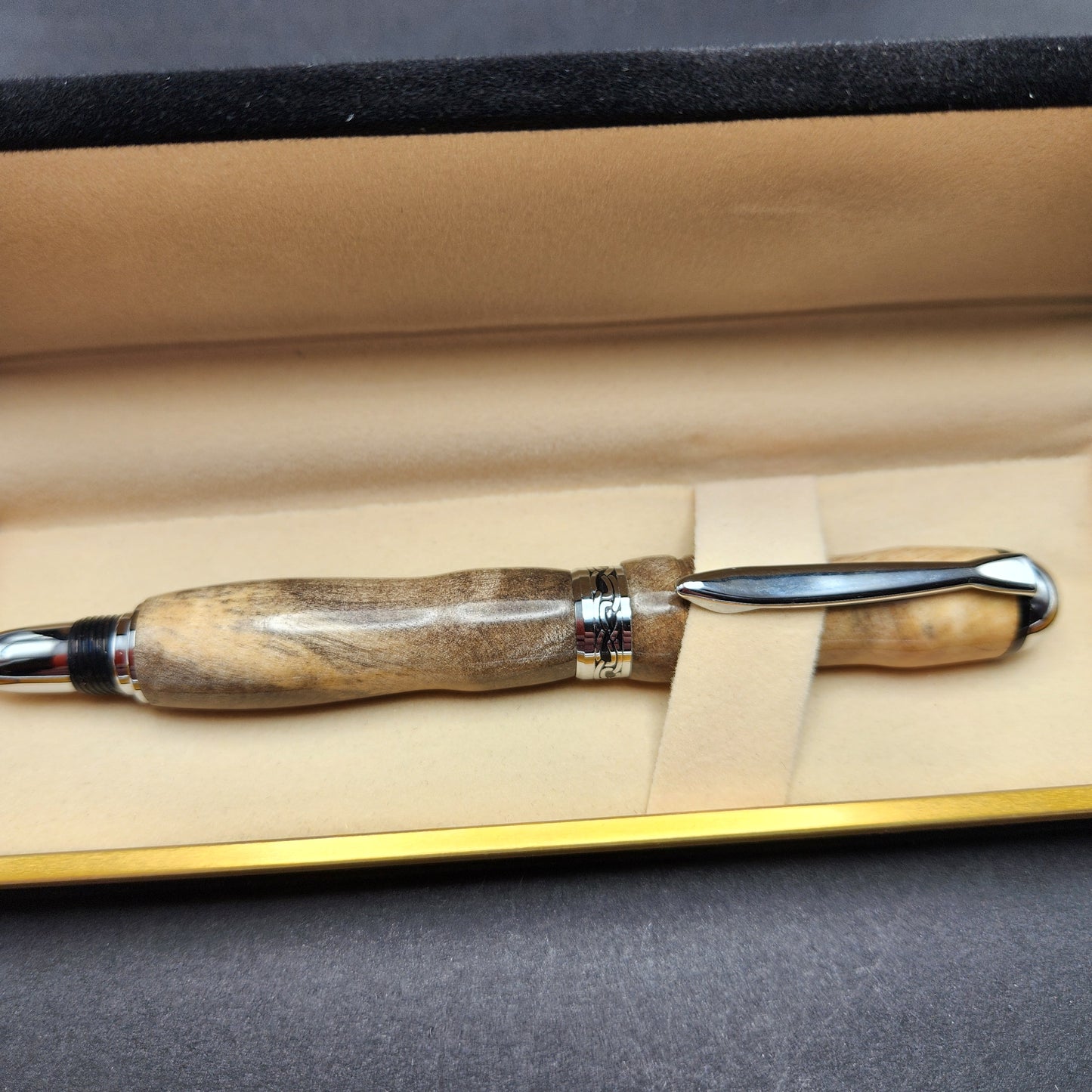 Wood Fountain Pen Buckeye Burl with free engraving, free gift box, and free shipping!