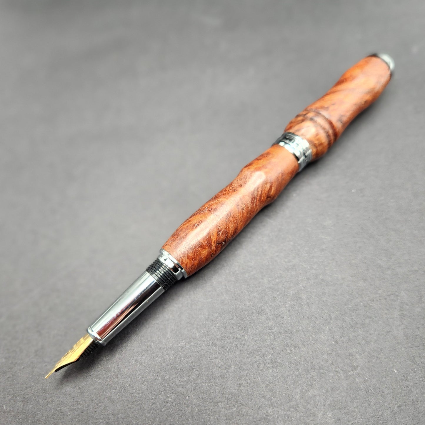 Wood Fountain Pen Redwood Burl with free engraving, free gift box, and free shipping!