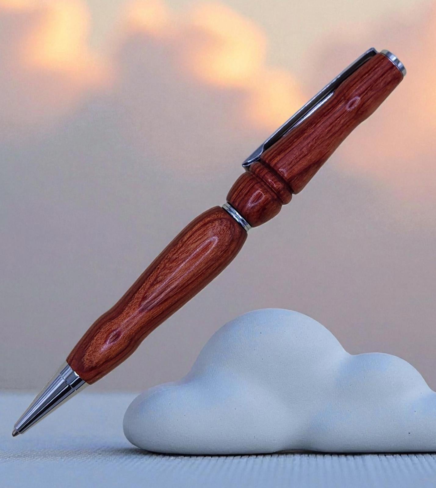 Handmade Wooden Ballpoint Pen in Dyed Birch, Cross Refill, Personalization