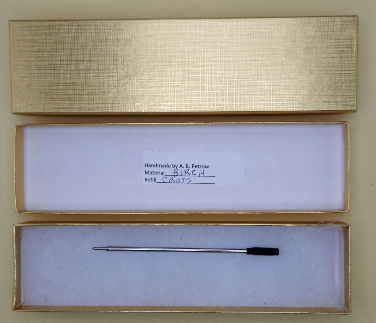 Handmade Wooden Ballpoint Pen in Dyed Birch, Personalized, Yellow and Black