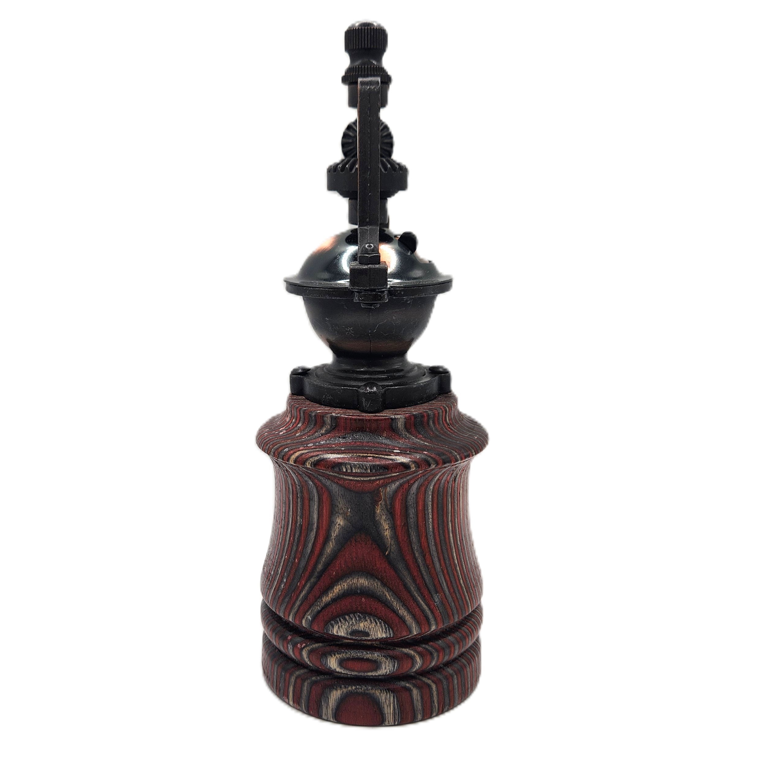 8 inch Handmade Pepper Mill in Birch ceramic for salt or fresh pepper.  Adjustable grind.