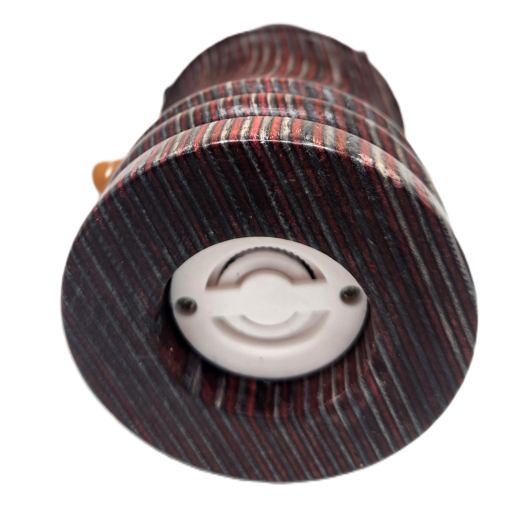 8 inch Handmade Pepper Mill in Birch ceramic for salt or fresh pepper.  Adjustable grind.