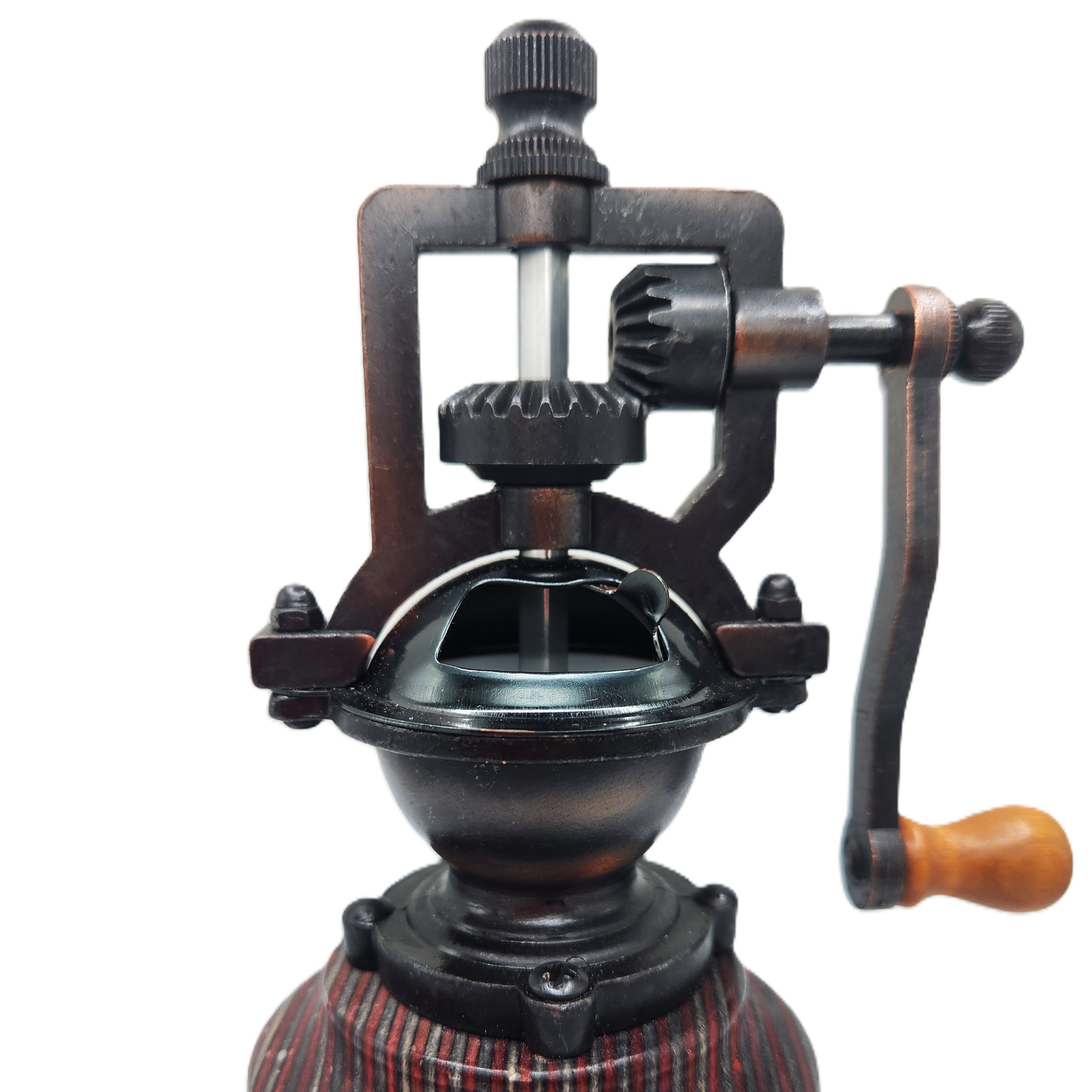 8 inch Handmade Pepper Mill in Birch ceramic for salt or fresh pepper.  Adjustable grind.