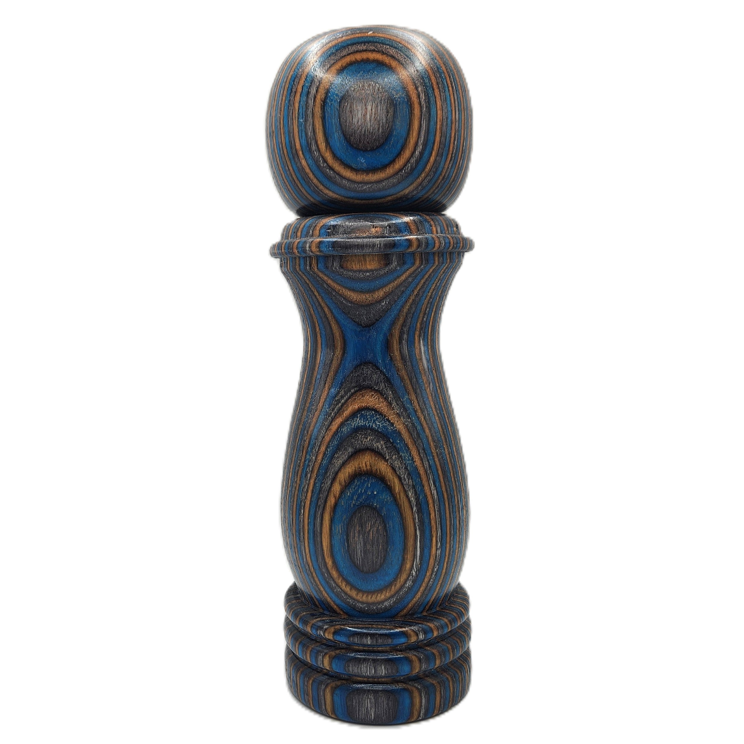 9 inch Handmade Pepper Mill in Birch ceramic for salt or fresh pepper.  Adjustable grind