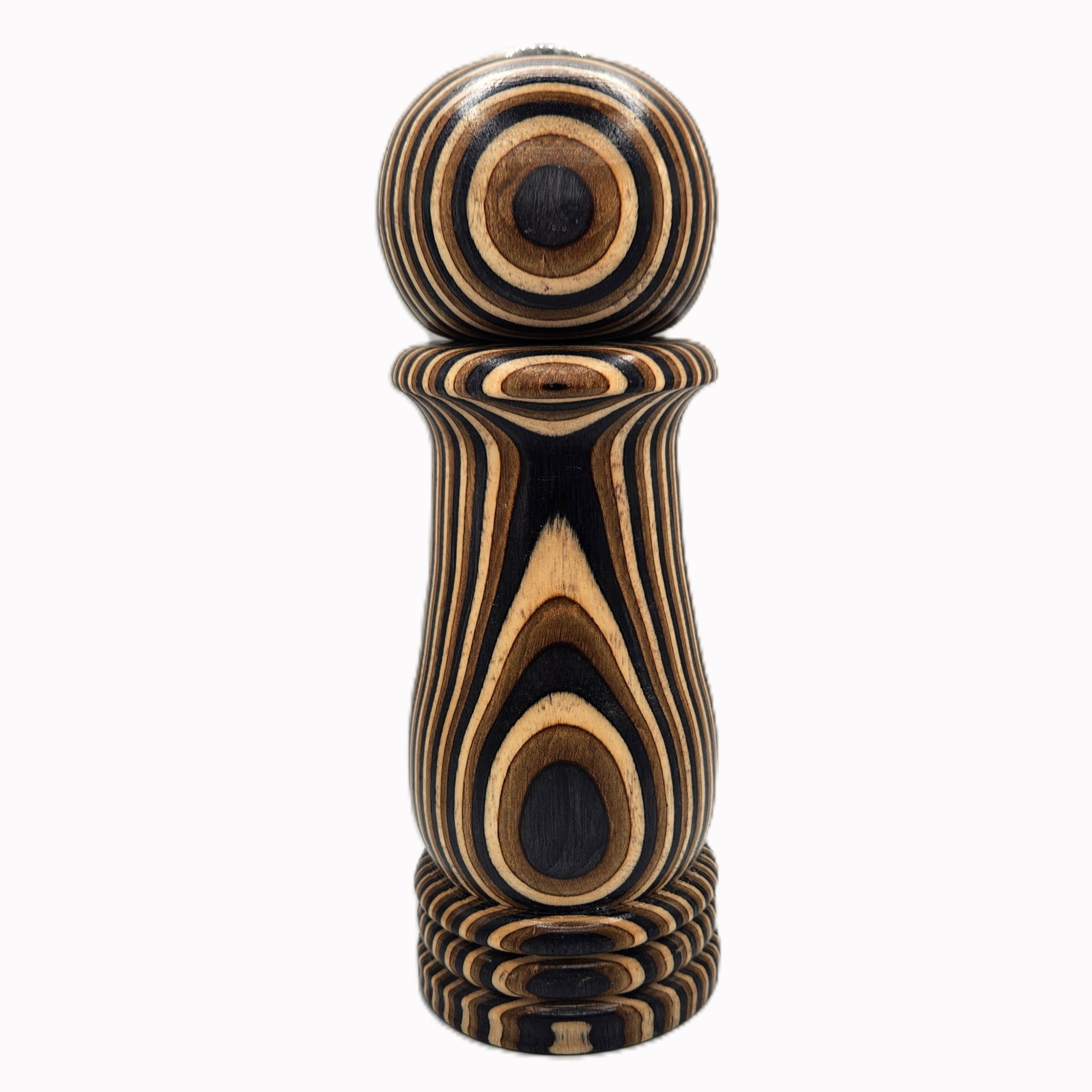 9 inch Handmade Pepper Mill in Birch ceramic for salt or fresh pepper.  Adjustable grind