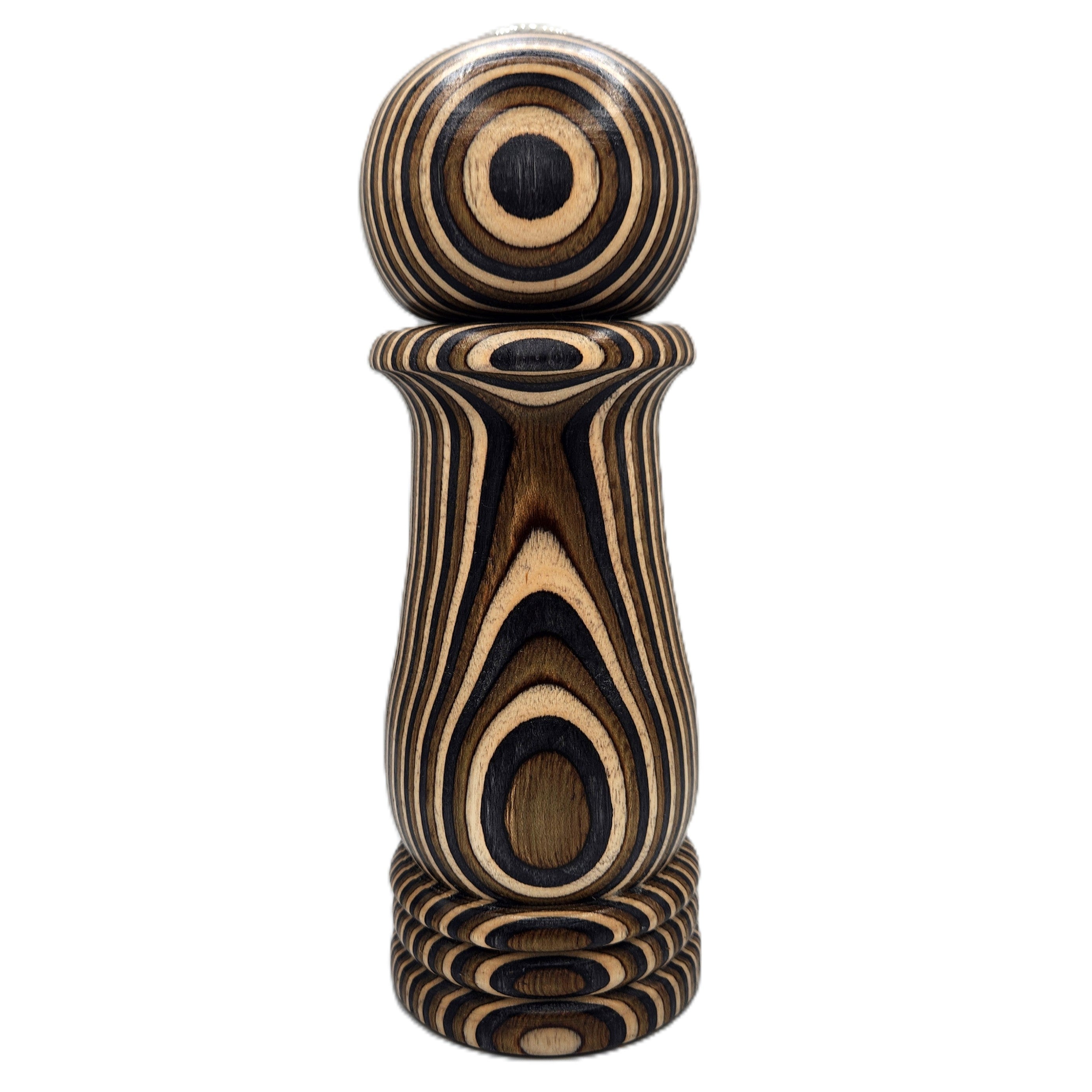 9 inch Handmade Pepper Mill in Birch ceramic for salt or fresh pepper.  Adjustable grind