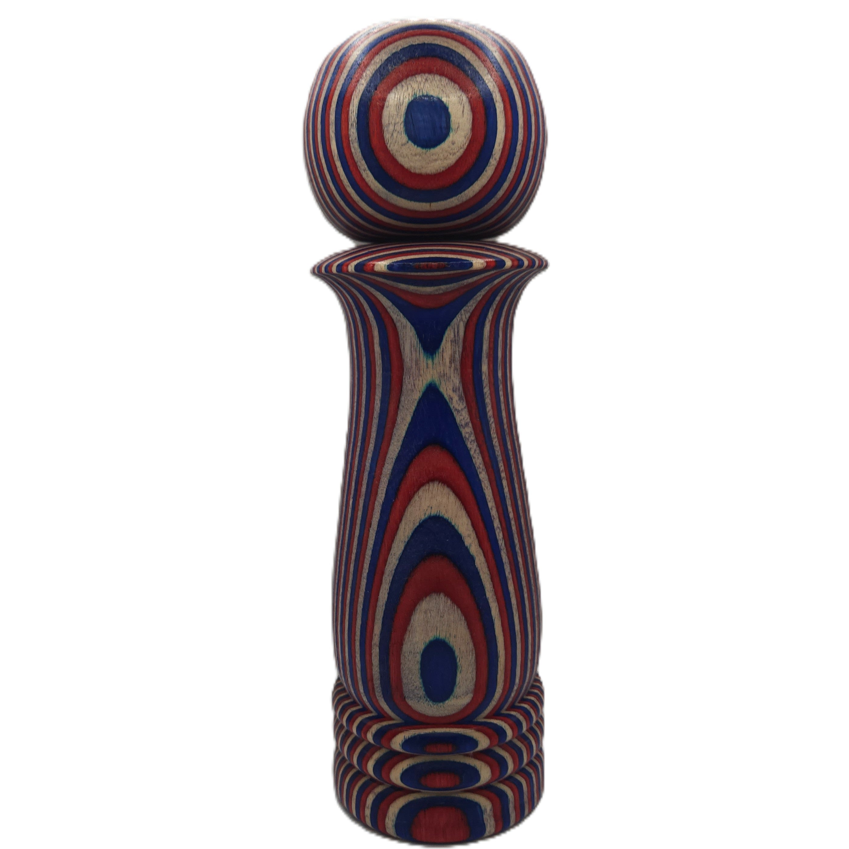 9 inch Handmade Pepper Mill in Birch ceramic for salt or fresh pepper.  Adjustable grind