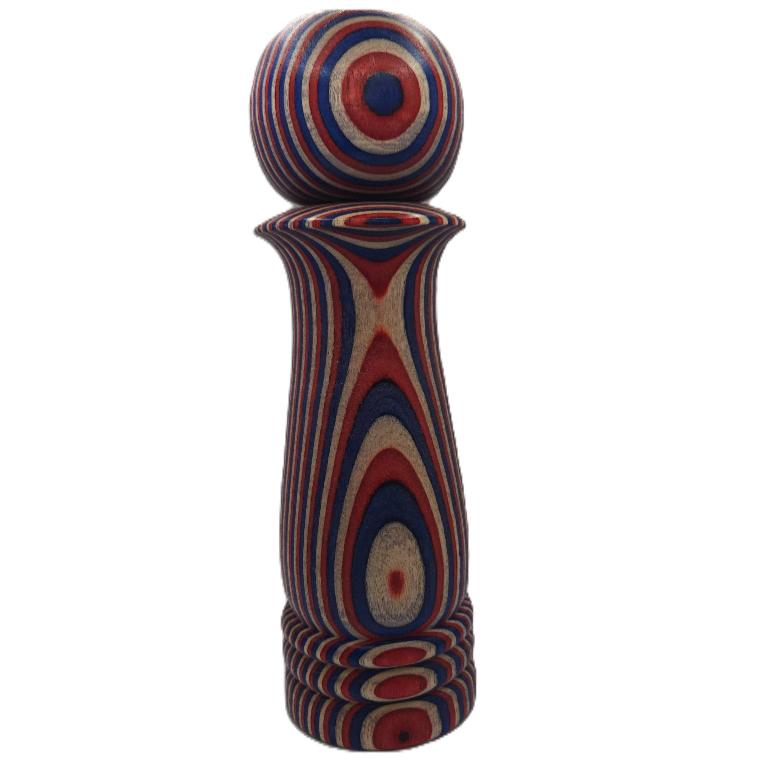 9 inch Handmade Pepper Mill in Birch ceramic for salt or fresh pepper.  Adjustable grind